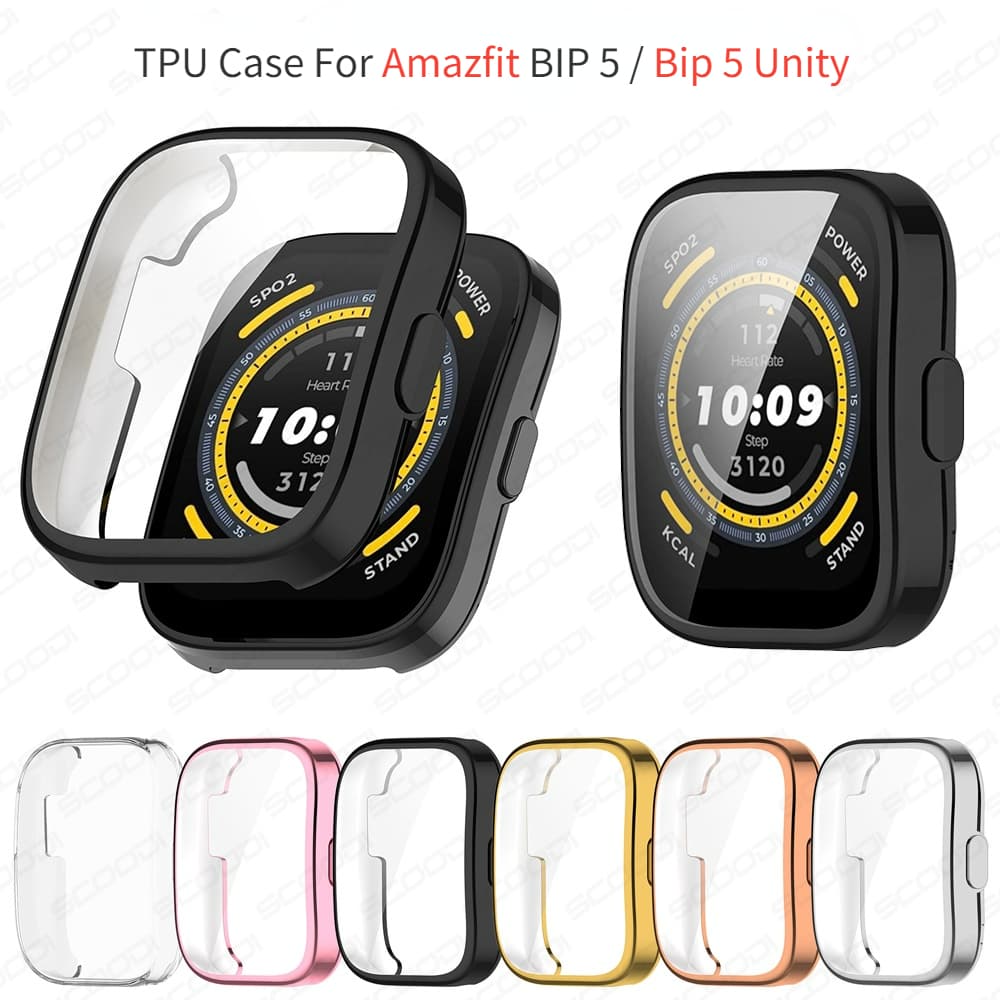 Estojo TPU Para O Amazfit Bip 5/Unidade De Smartwatch Relógio Inteligente Estrutura Protetora Do Pára-Choques