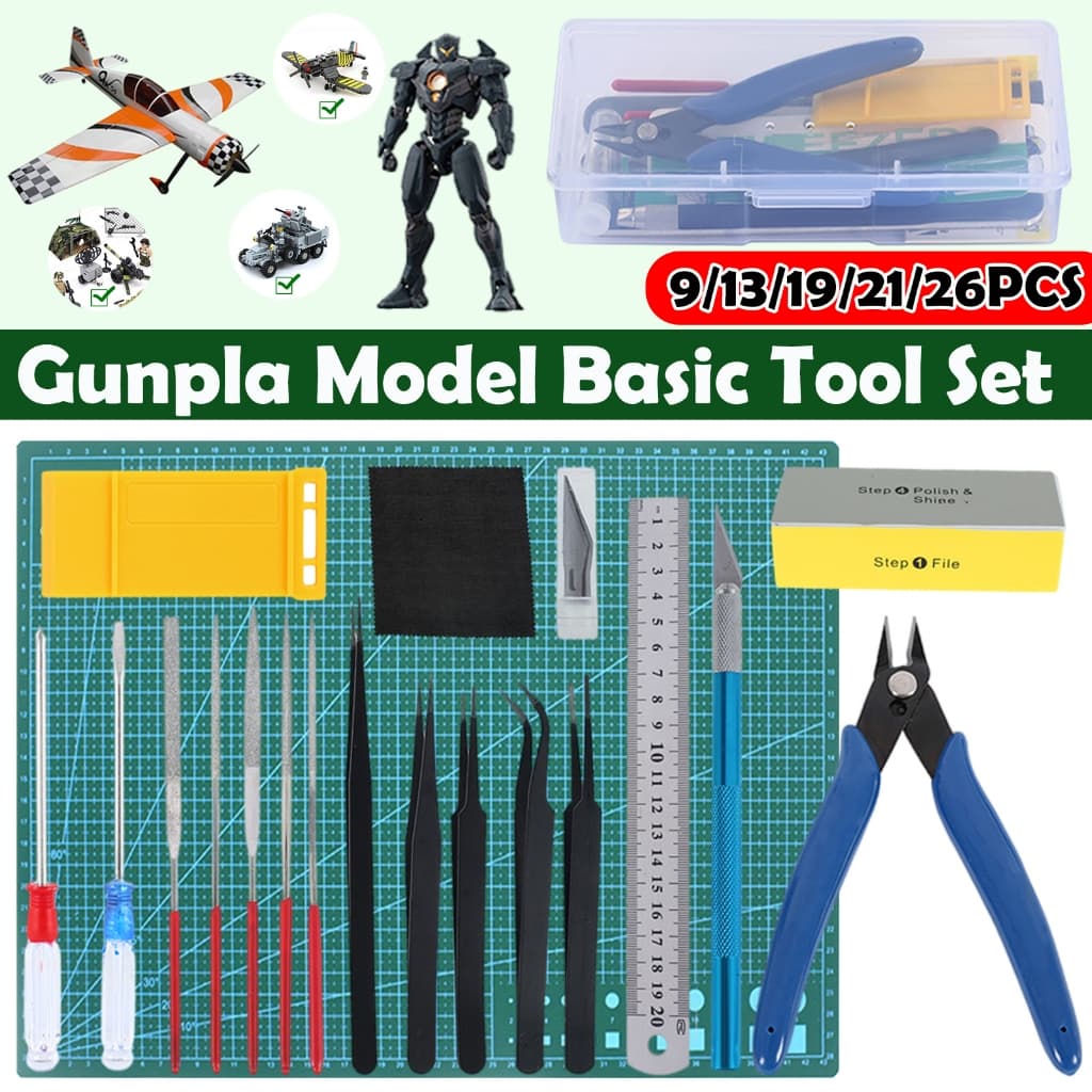 9Pcs Gundam Modeler Basic Tools Craft Set For Car Model Building Kit NEW Modelador Conjunto De Ferramentas Básicas Portáteis Completo De Hobby Building Tool kit Modelo De Fixação De Bricolagem