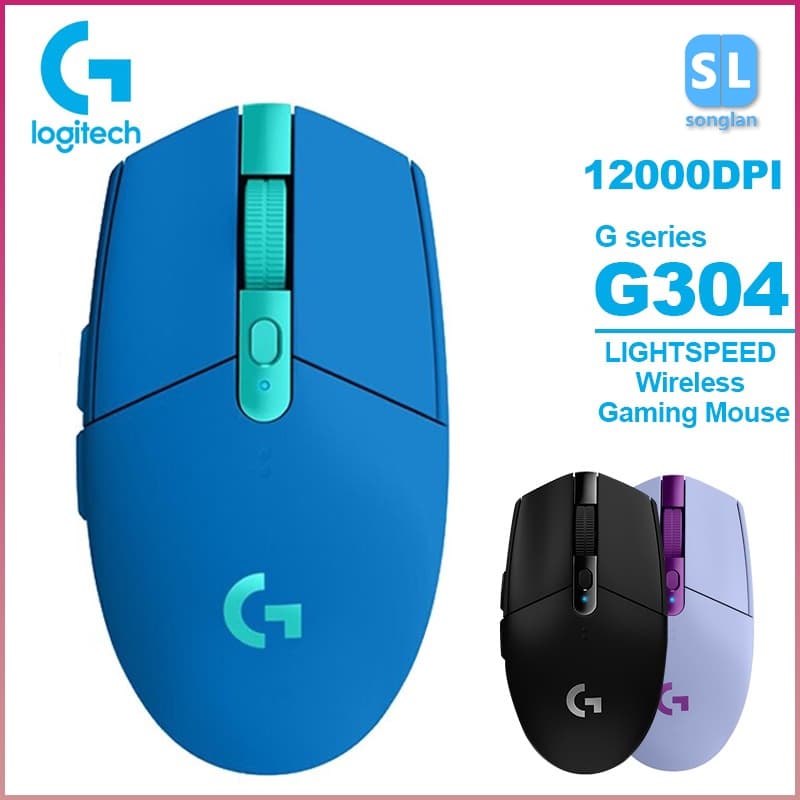 Rato sem fio Logitech G304 2.000DPI Interferência de atraso Design ergonômico Mouse silencioso