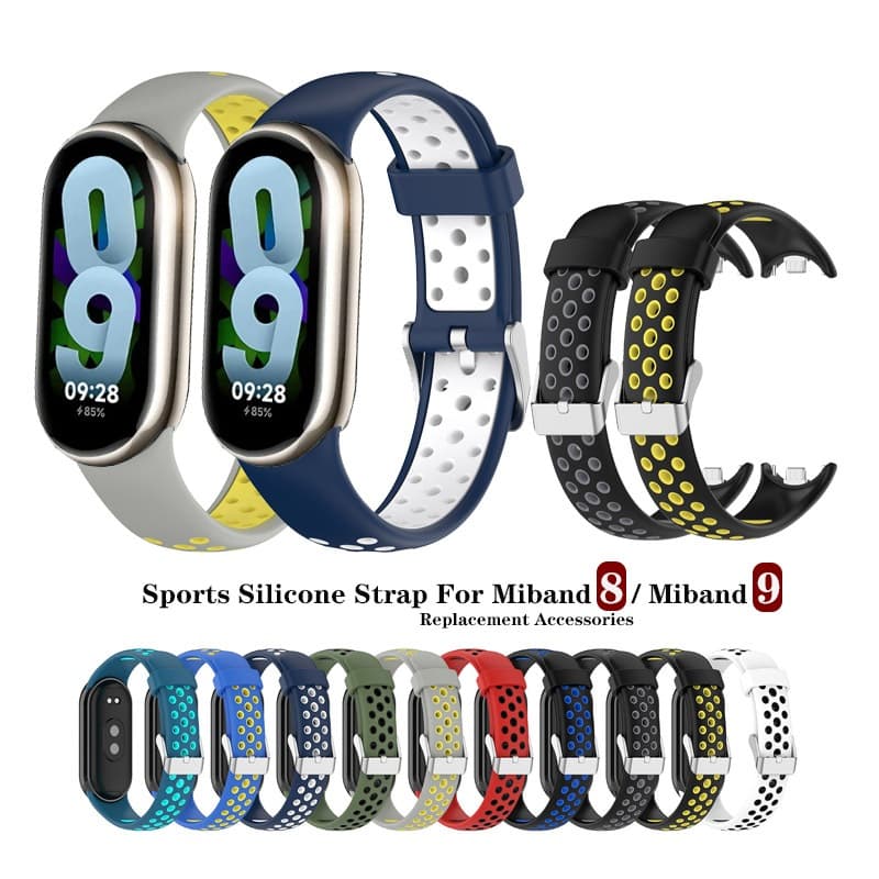 Para Xiaomi Smart Band 10 Cinta Esportes Respirável Pulseira De Silicone Mi/9/8 Substituição