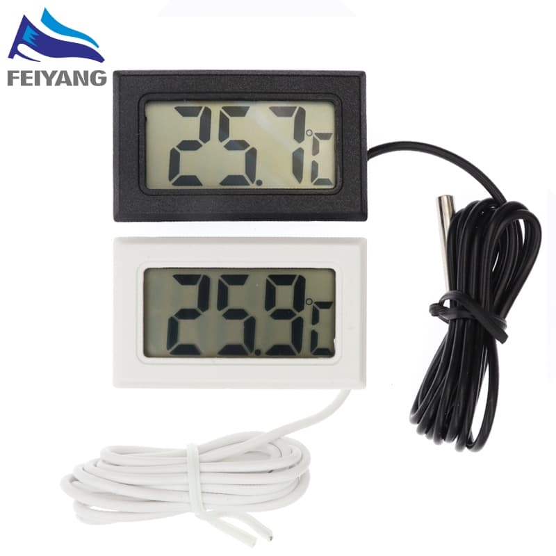 Mini Termômetro digital LCD Usado Para Temperatura Do freezer-50-110 ° C Refrigerador Sonda À Prova D'água Ambientes Internos E Externos