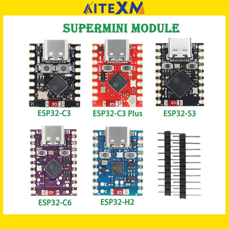 Placa De Desenvolvimento ESP32 SuperMini ESP32 C3/ESP32 S3 C6 H2 WiFi Bluetooth