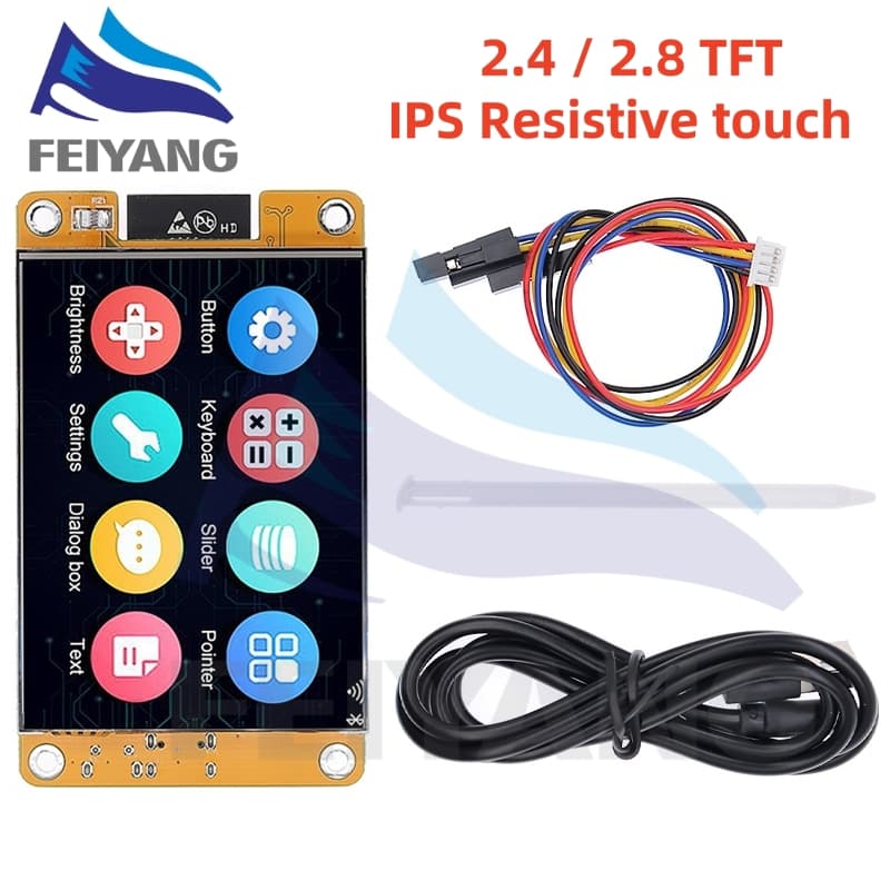 2,4 Polegadas 2,8 ESP32 Arduino LVGL WIFI & Bluetooth Junta De Desenvolvimento 2,4 " 2,8 " 240 * 320 Tela De Exibição Inteligente Módulo TFT LCD De Com Touch WROOM