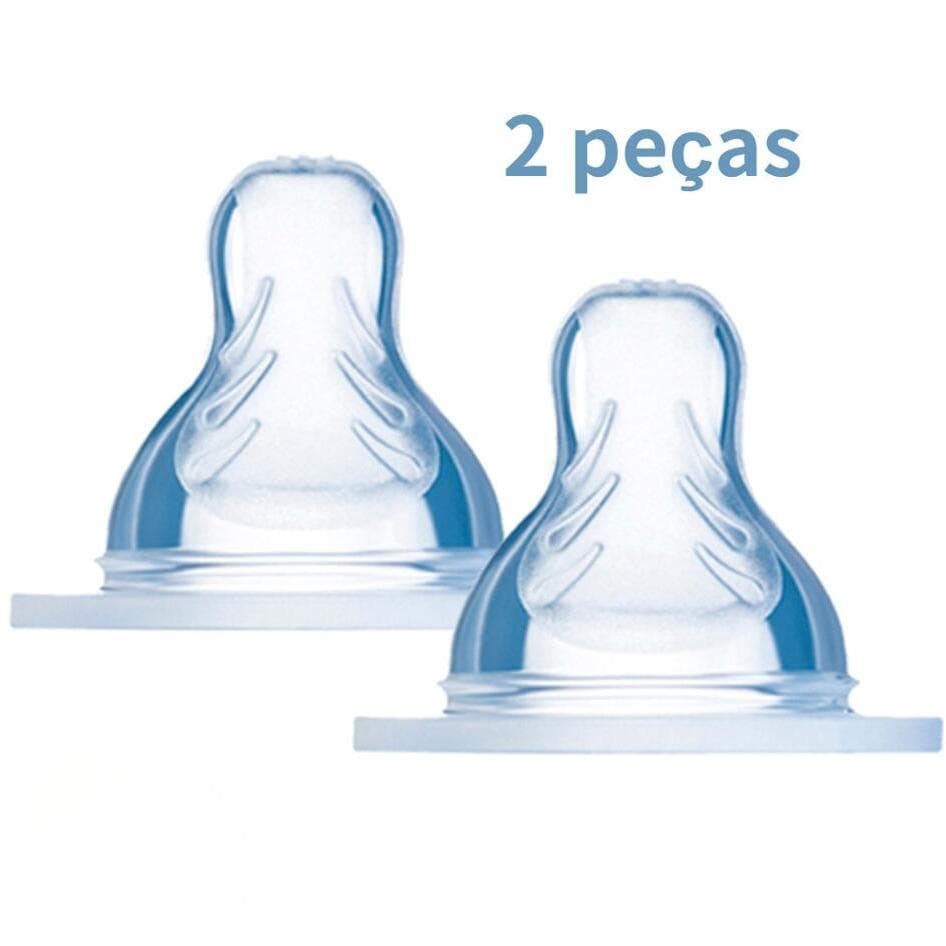【 2 Pcs 】 Mamilo Para Bebês De 6 + m-SUPER Fluxo Rápido W/52mm Diâmetro Largo Pato