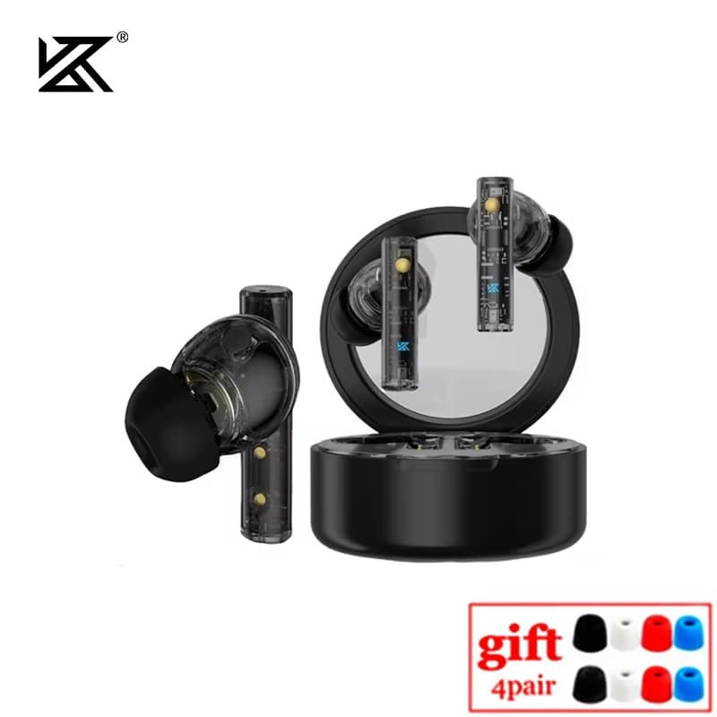 KZ Carol ANC Verdadeiro Sem Fio TWS Bluetooth 5.3 Fone De Ouvido 6 Microfones Cancelamento De Ruído Ativo Fones Estéreo À Prova Dwaterproof Água
