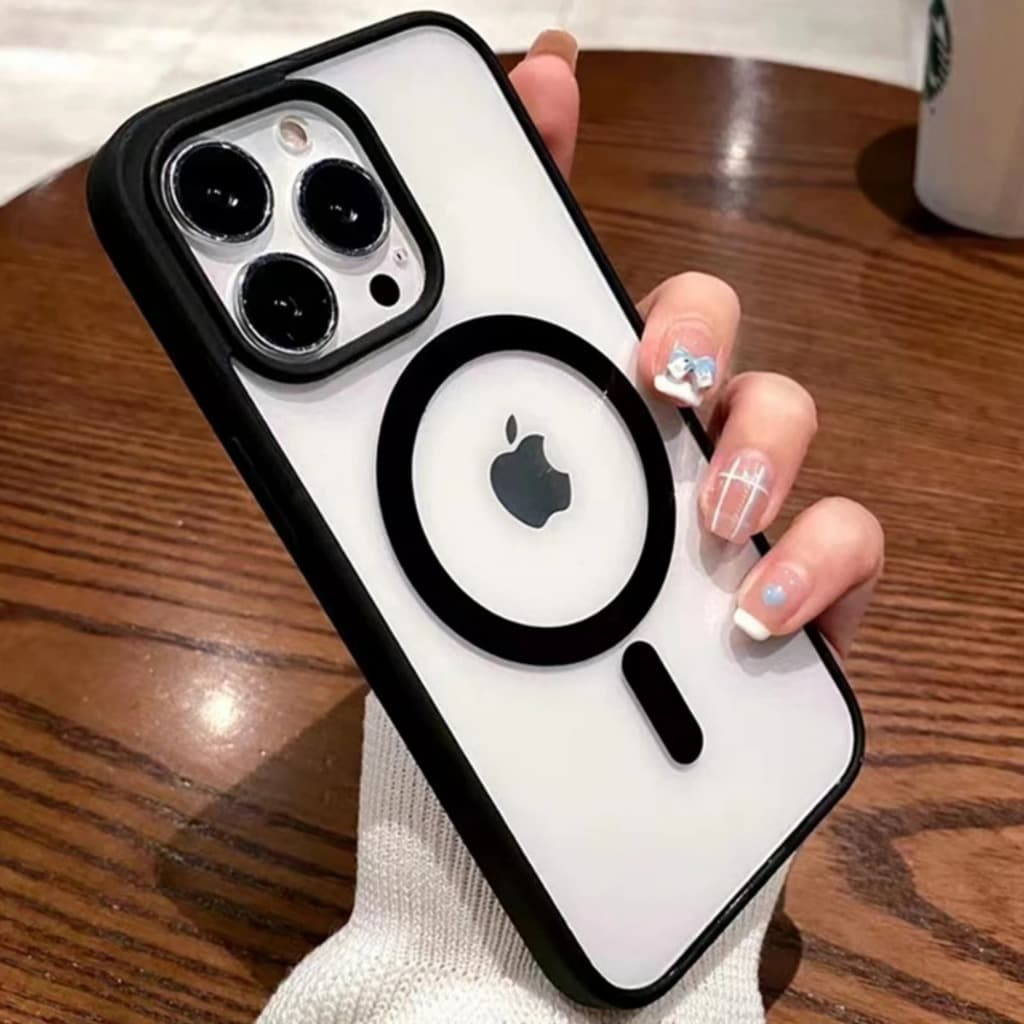 DAJII Luxo Claro Fosco Magnético Caso Macio Case Capa Capinha De Celular Para iPhone 17 16 15 14 13 12 11 Pro Max Plus
