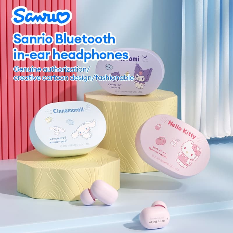 Sanrio HX-15 Fones De Ouvido Bluetooth Sem Fio Alta Fidelidade Qualidade Som Portátil Leve