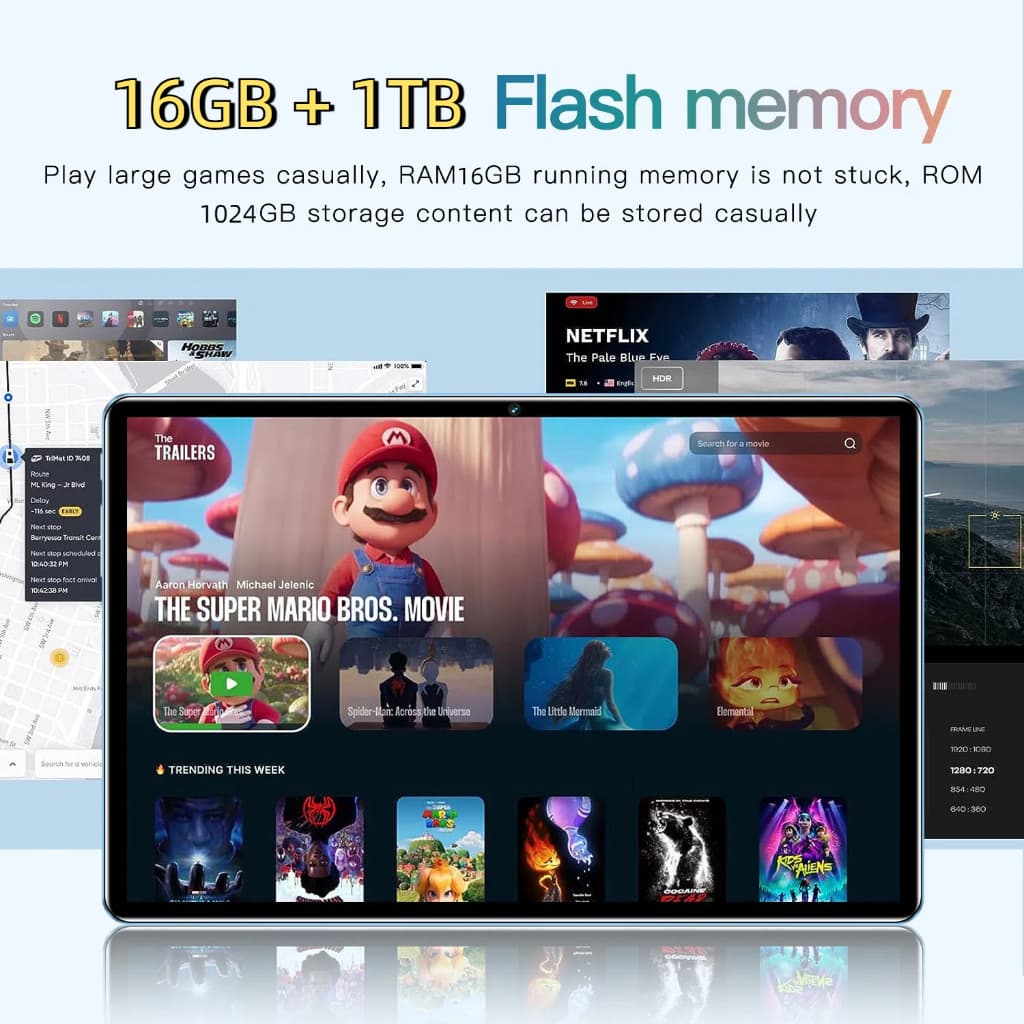 【Jogos + escritório + aprendizagem】Novo Tablet PC Android Ultra-fino de alta definição tela grande IPS tela de