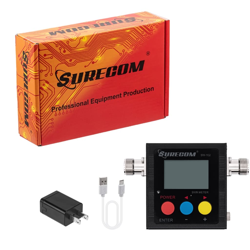 Surecom SW-102S Medidor Digital de Potência e SWR VHF/UHF 125-525Mhz Conector SO239