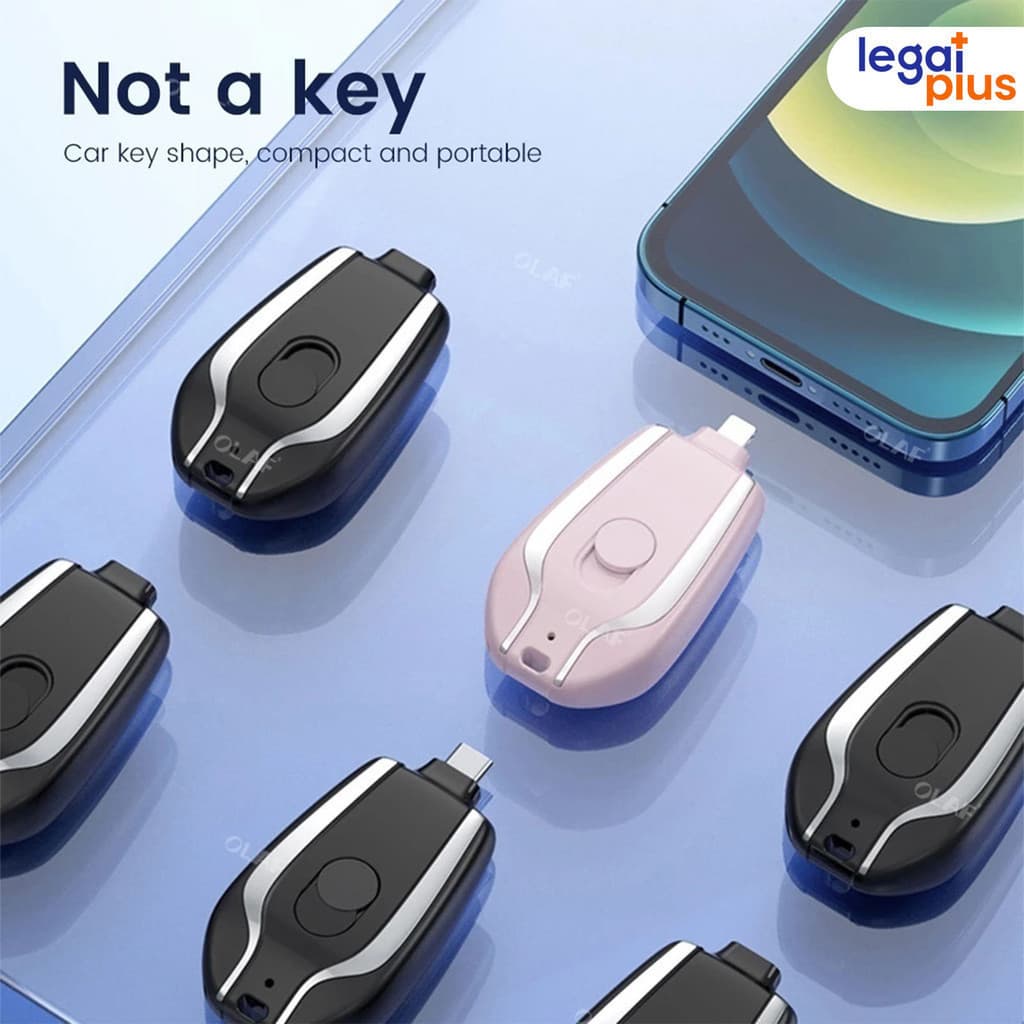 Carregador De Chaveiro Portátil 1500mAh Mini Bateria Ultracompacto De Carregamento Rápido