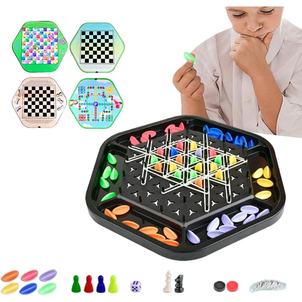 Jogo De Xadrez Triangular De Corrente De Tamanho Grande , Tabuleiro Para Família , Noite De Jogos Familiares Crianças E 
