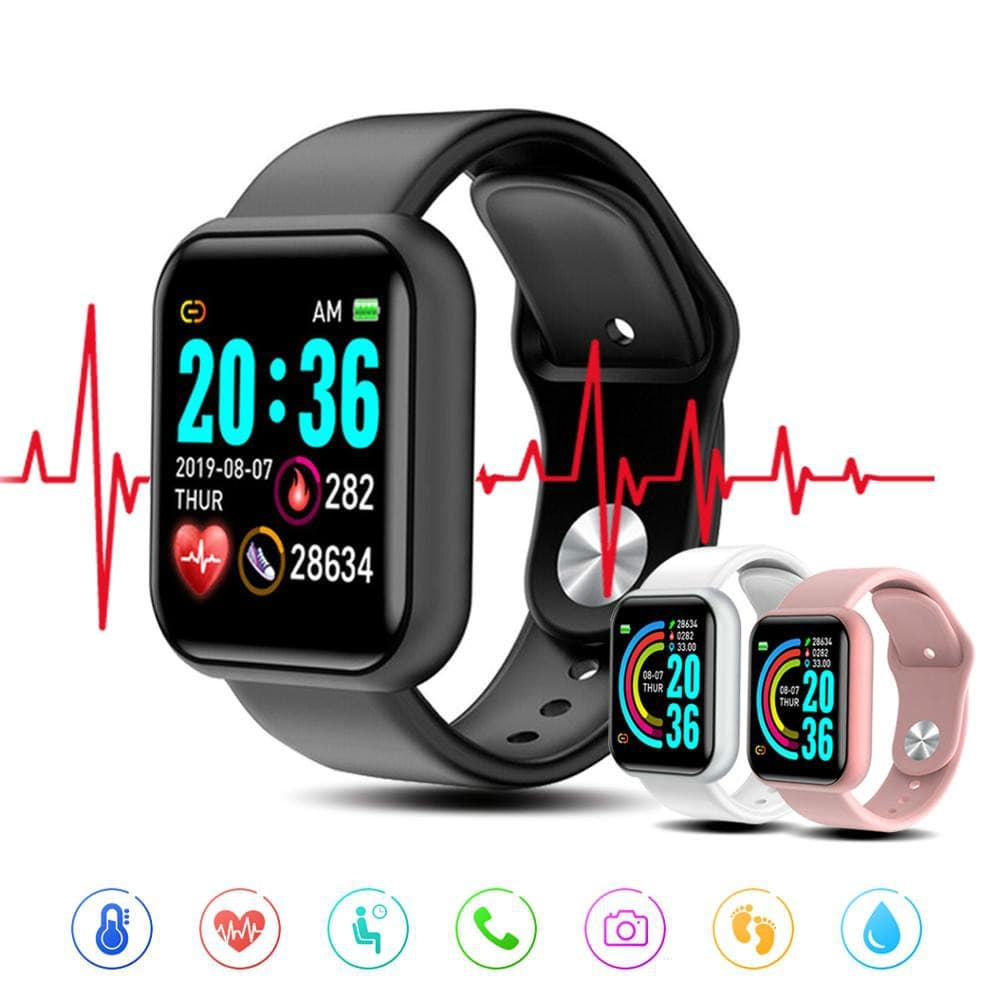 MUHUO Bluetooth Relógio Inteligente Y68 D20 D28 Com Monitor De Fitness Homens Mulheres Smartwatch Pressão Arterial