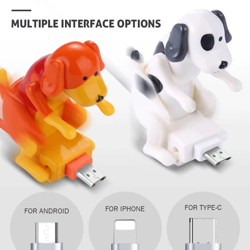 MUHUO Cabo USB Engraçado Corcunda Cão Carregador Rápido Portátil Vadios De Carregamento Brincadeira Brinquedo Bonito Dad