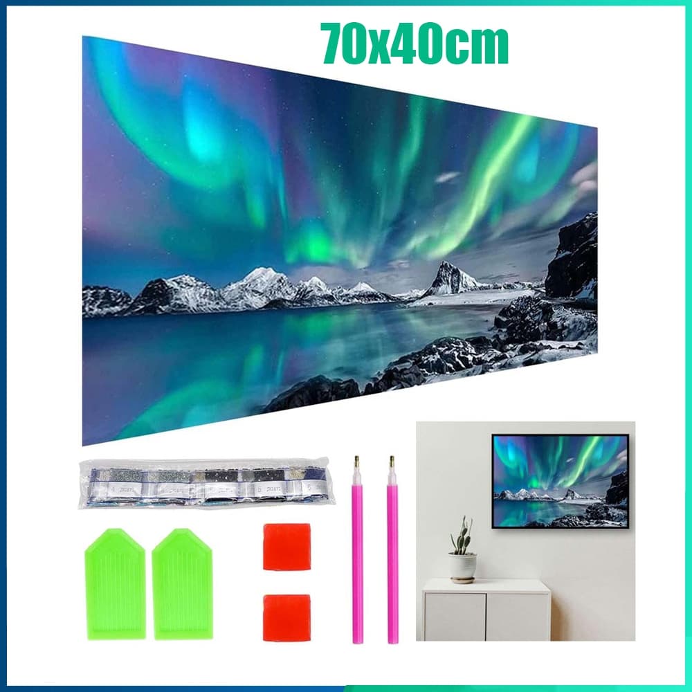 5d Full Diamond Aurora Pintura Diamante Bordado Arte Decoração Kit Ponto Cruz Presente DIY