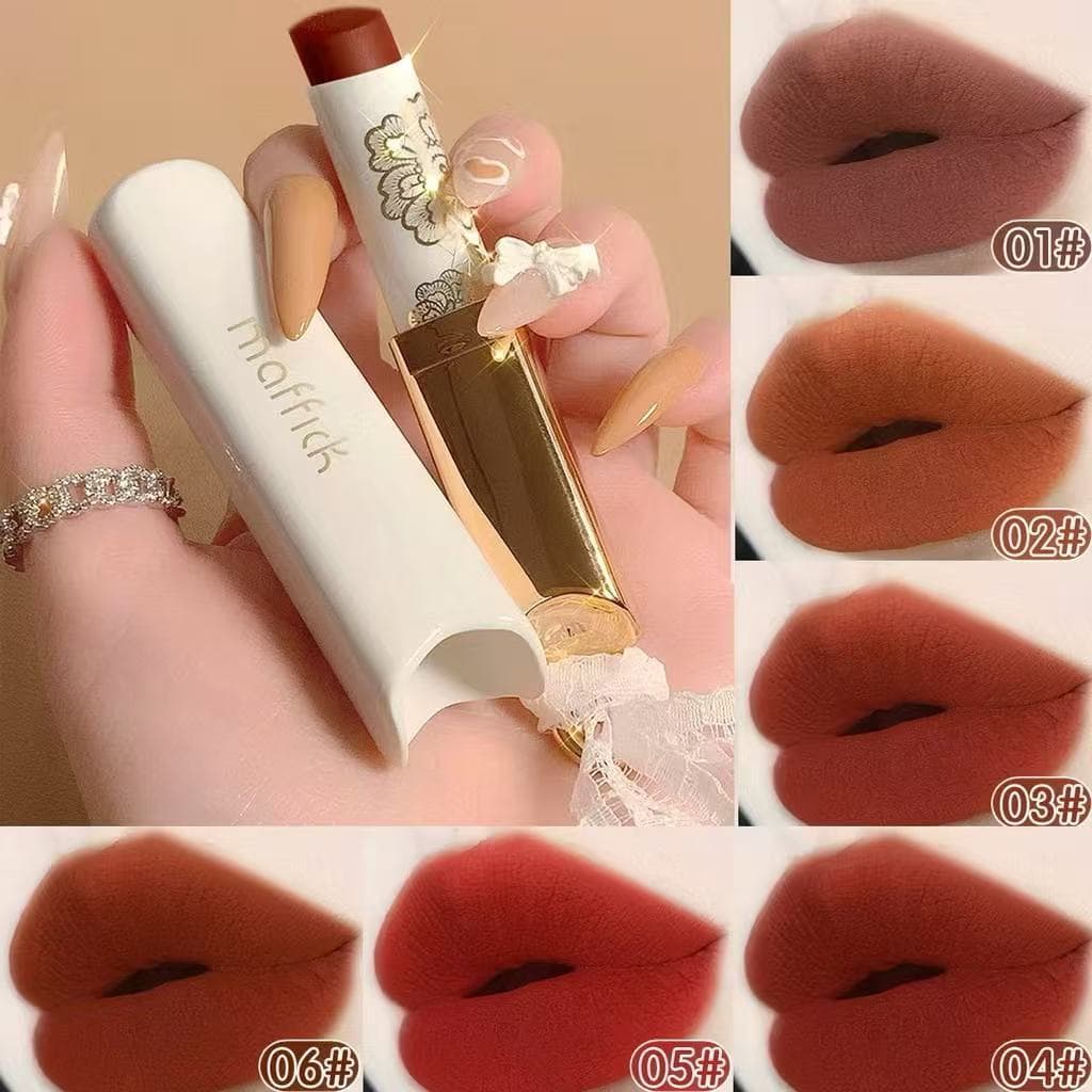 Batom Líquido Matte Aveludado Longa Duração Sem Manchar Acabamento Lace