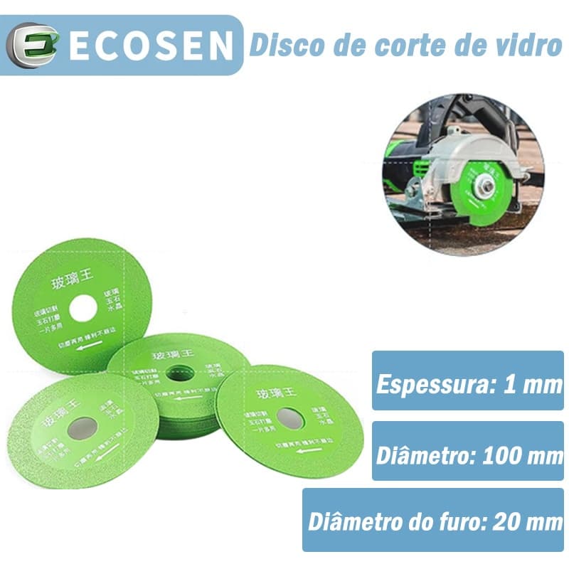 Disco para cortar vidro TNT Brutus de 100mm e Furo de 20mm para esmerilhadeiras e serras mármores de qualquer marca