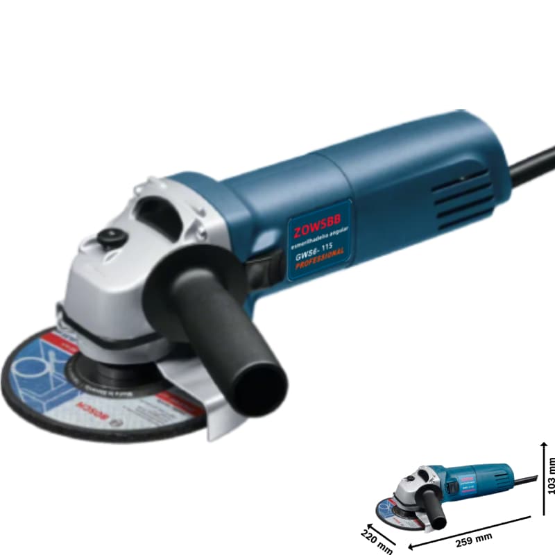 Esmerilhadeira Lixadeira Angular Genérica Bosch 980W Serra elétrica Ferramentas elétricas