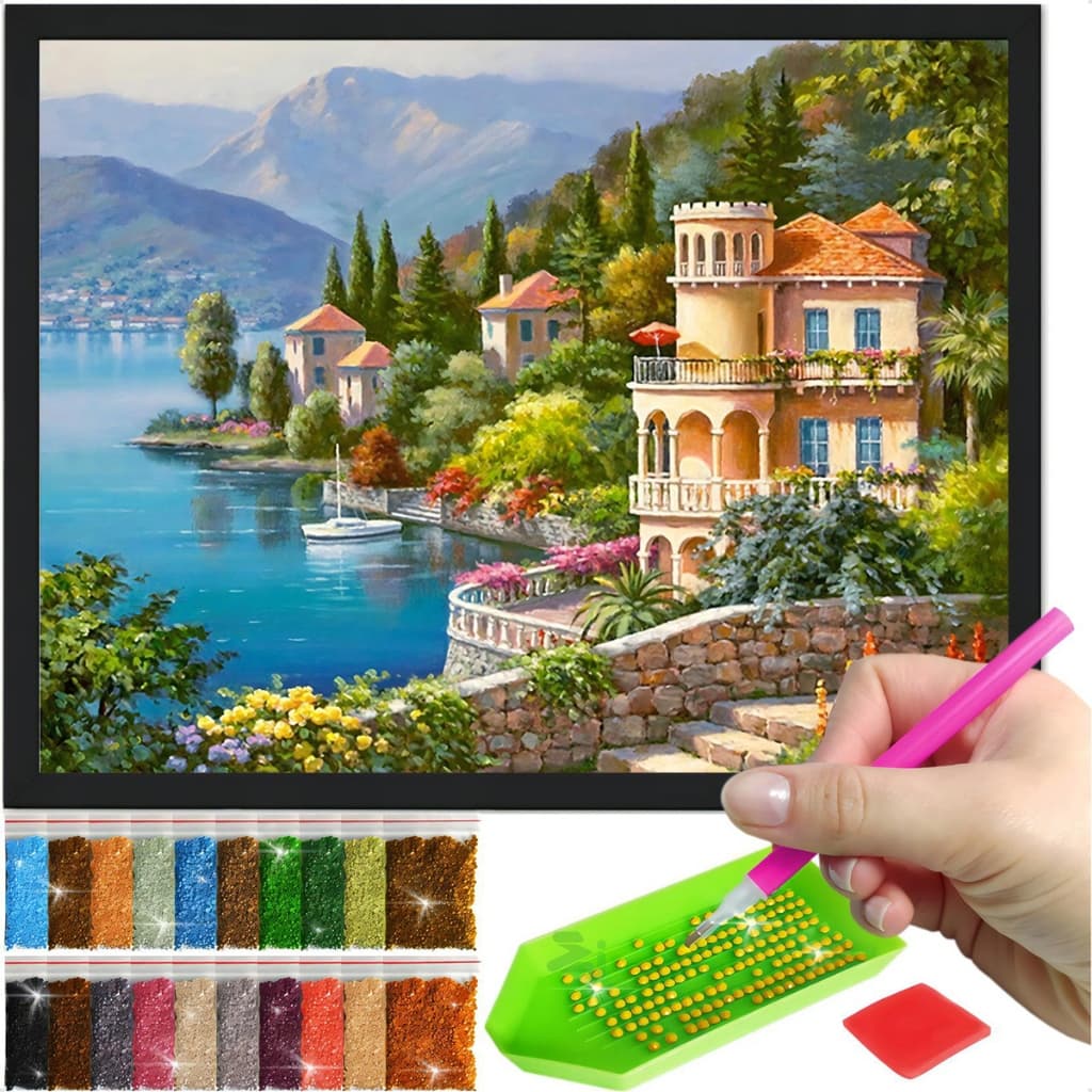 30-40cm DIY Cenário Decoração De Casa Pintura Diamante 5D Children's Toys