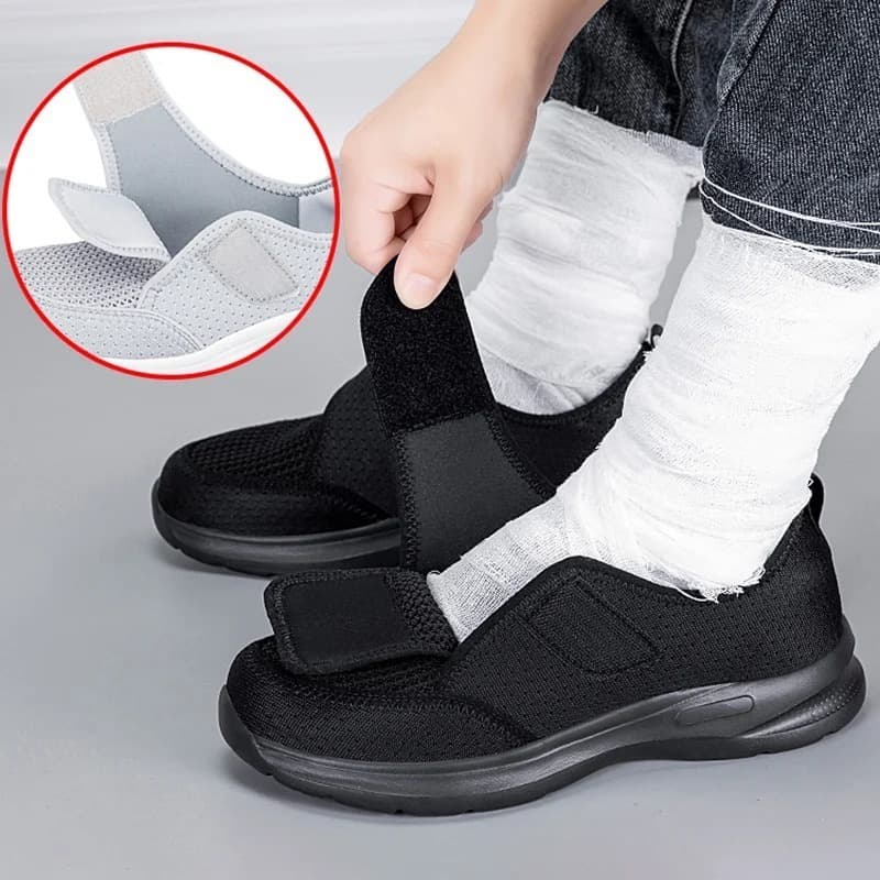 Homens Sapatos Para Diabéticos Mulheres Pés Largos Inchados De Caminhada Polegar Eversão Ajuste Macio E Confortável Masc