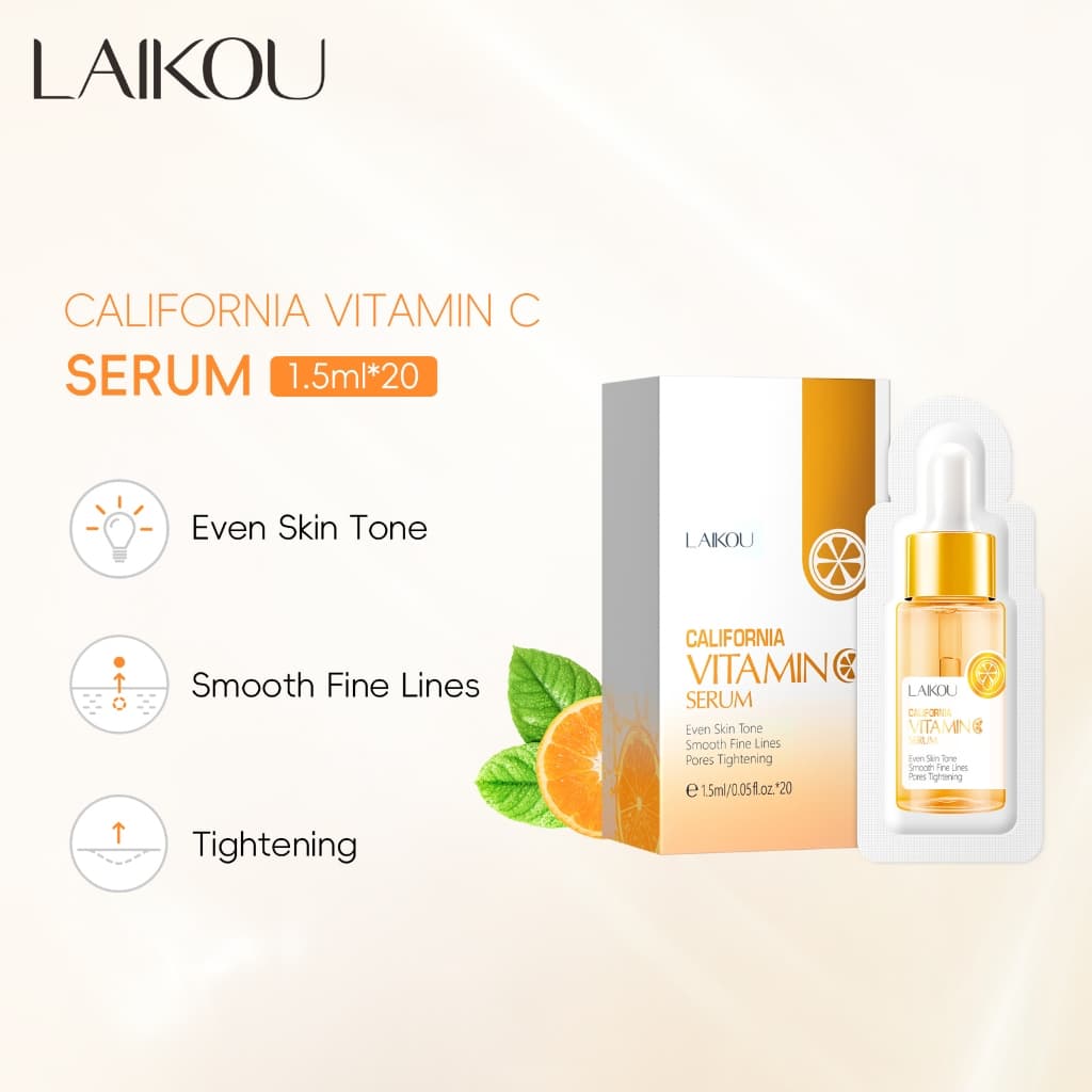 LAIKOU Soro Brilhante De Vitamina C Manchas Desbota Essência De Apertar Poros 1,5ml