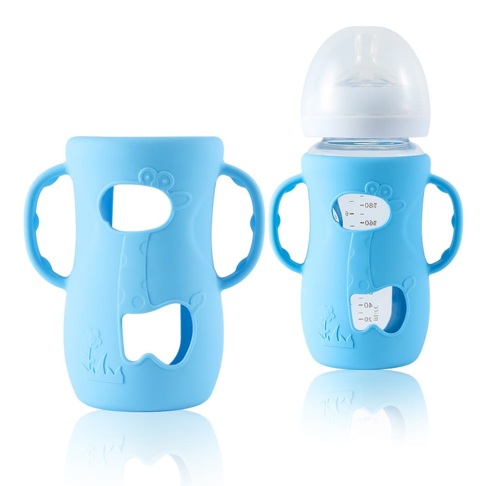 Mangas De Silicone Com Alças Para Mamadeiras Naturais De Vidro Avent , Protetoras Anti-Quebra Compatíveis Mamadeira Phil