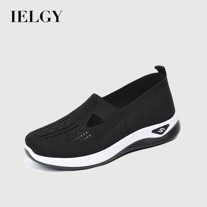 IELGY Sapatos Femininos Respiráveis E Confortáveis Para Mamãe Com Sola Macia Casuais De Malha De Lona