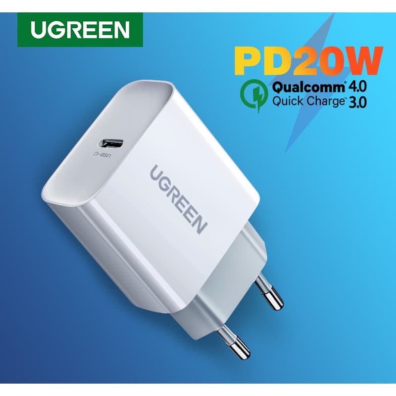 Carregador Ugreen USB Tipo C Para iPhone PD 4.0 Dispositivo De Carga Rápida iPad Huawei Pro Max Google Xiaomi Honor
