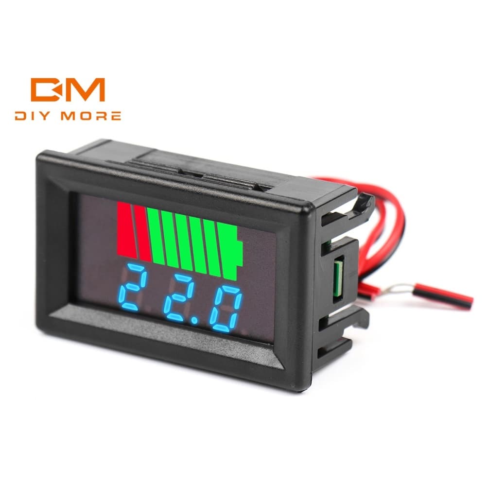 DIYMORE LED Digital Voltímetro Tester 12/24/36/48/60V Veículo Elétrico Carro Medidor de Combustível DIY Bateria Medidor