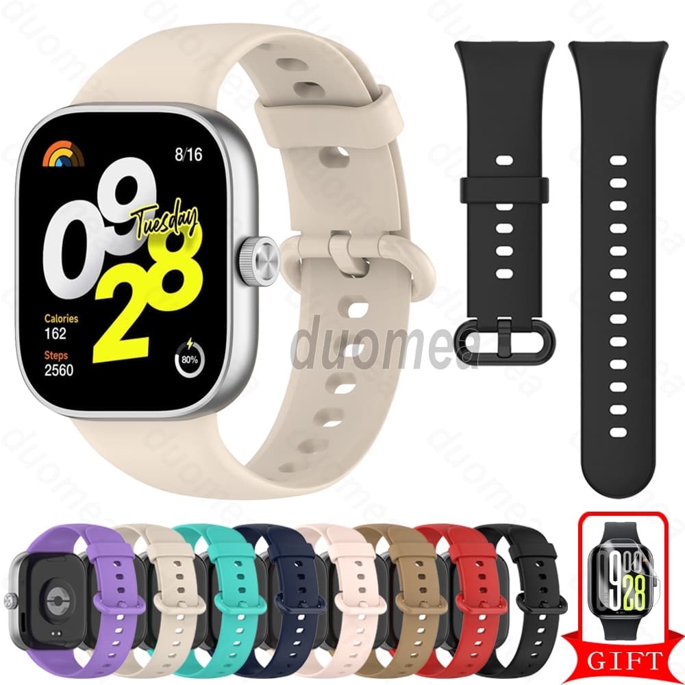 Pulseira De Silicone Esportiva , Acessórios Para Redmi Watch 6 Active Lite 5 4 / Xiaomi Smart Band 10 9 8 Pro