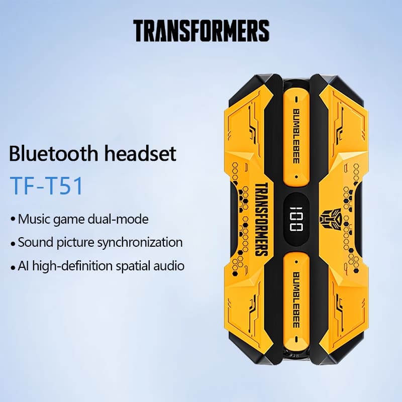 Transformers TF-T51 Fones de Ouvido Bluetooth com Cancelamento de Ruído Ativo