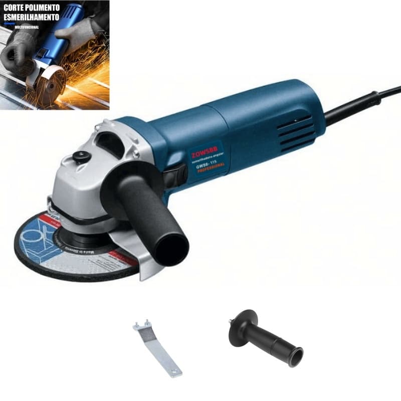 Esmerilhadeira Angular GW6-115 Bosch 1000W 4.1/2" Com acessórios