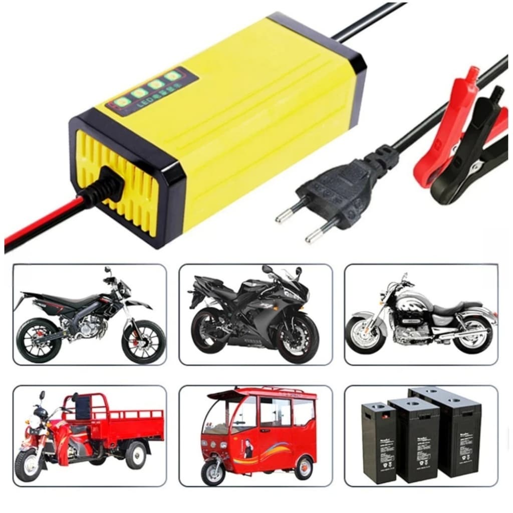 Carregador De Bateria 12v 2A  Automotivo E De Motocicleta Inteligente