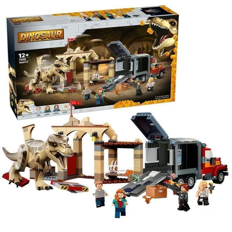 600 peças Conjunto de Blocos de Dinossauro LEGO 76948 Fuga do Tiranossauro Brinquedo Educativo de Montar para Meninos
