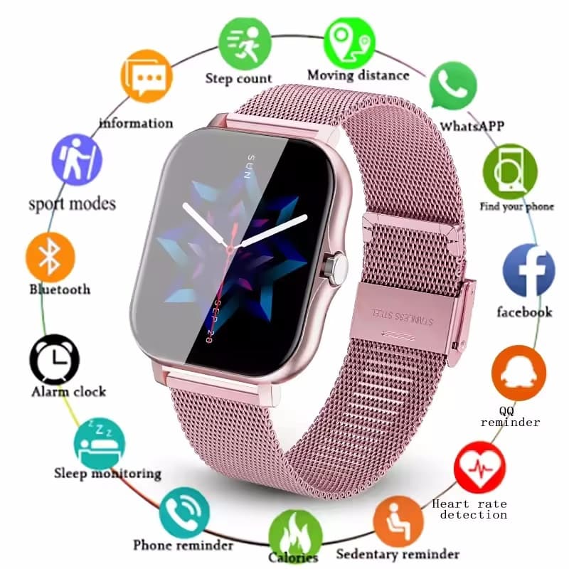 Esporte Relógio Inteligente De Fitness Monitor Saúde À Prova Dwaterproof Água Smartwatch Bluetooth Chamada Relógios