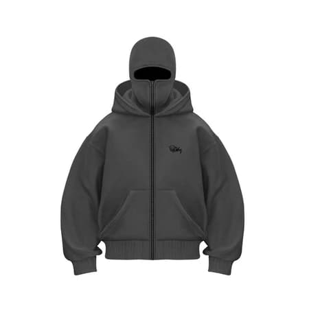 Jaqueta com zíper duplo com capuz Design Bandit capuz zíper Cardigan moletom com capuz estilo casal à prova de vento