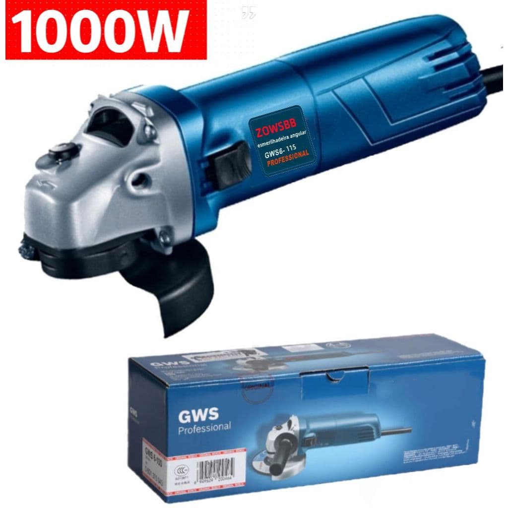 esmerilhadeira lixadeira  Genérica Bosch Rebarbadora Elétrica GWS6-115 1000W