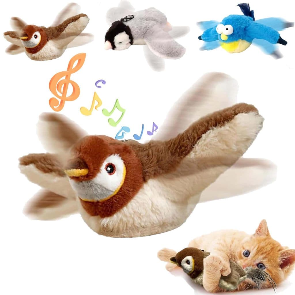 Brinquedo de gato brinquedo de gato elétrico agitando pássaro auto-feliz alívio do tédio provocando gato elétrico pardal