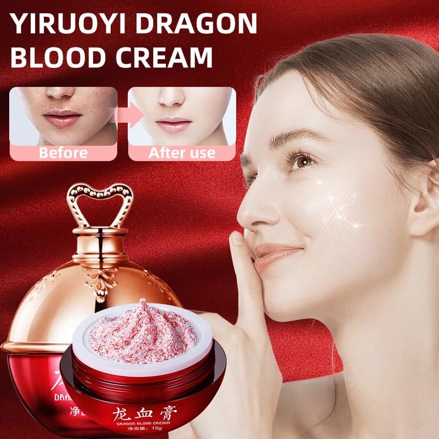 Creme Facial Anti-Envelhecimento com Extrato de Sangue de Dragão - Hidratante, Clareador e Redutor de Rugas - 15g