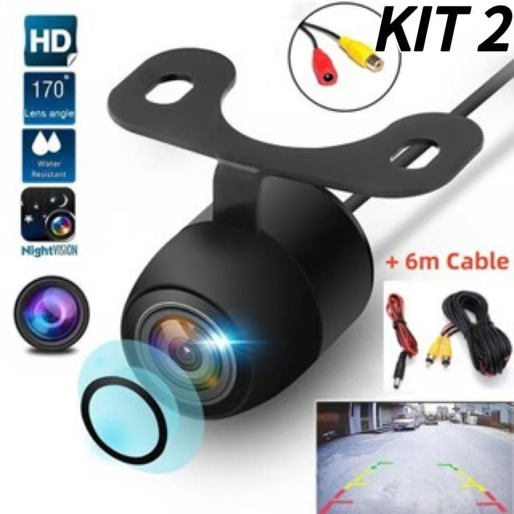 [Super Ofertas] KIT 2 Visão Noturna Impermeável Da Câmera De Estacionamento Traseira Do Carro