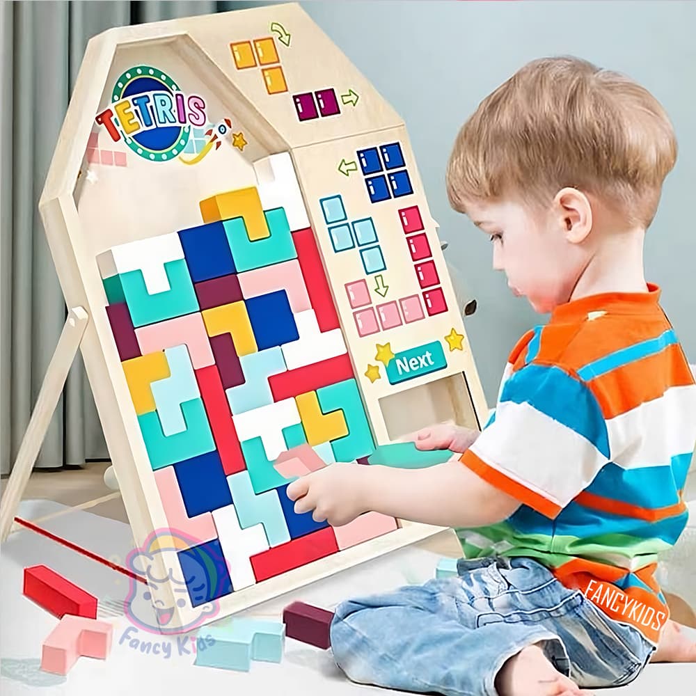 MEDOOSI Tetris Quebra Cabeça madeira 3D Colorido Tangram Brinquedo De Madeira /Jogo Educacional Infantil Blocos de Monta