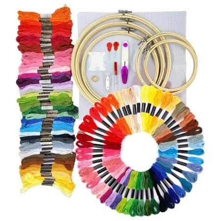 Kit para Bordado Ponto Cruz para Bordar Iniciante Completo Conjunto de bordado ou Linha de bordar