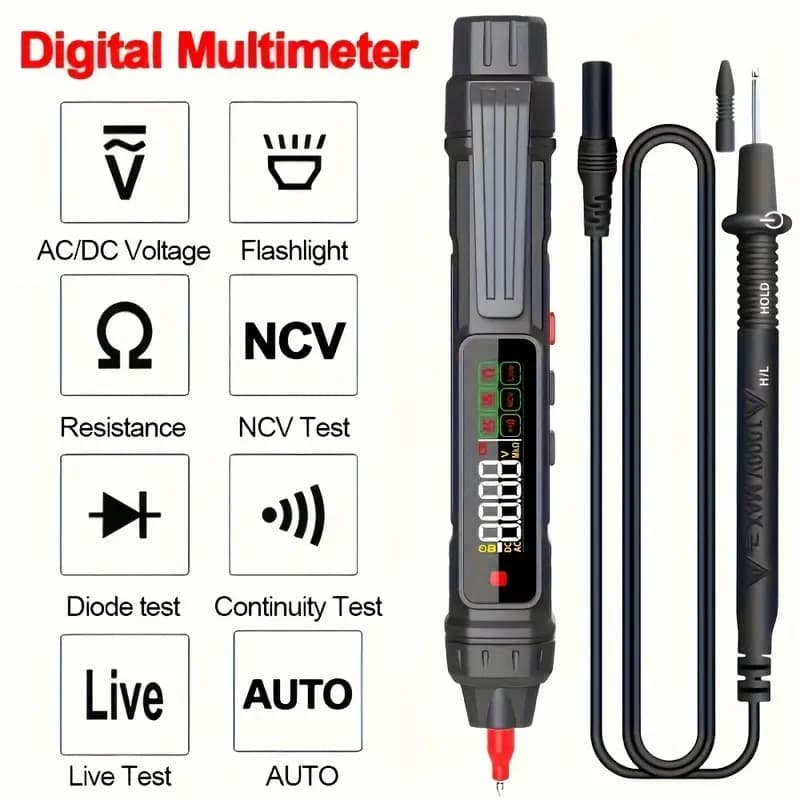 Multímetro digital caneta tipo contagem medidor profissional automático ac/dc ohm testador Multímetro Digital De Alta V