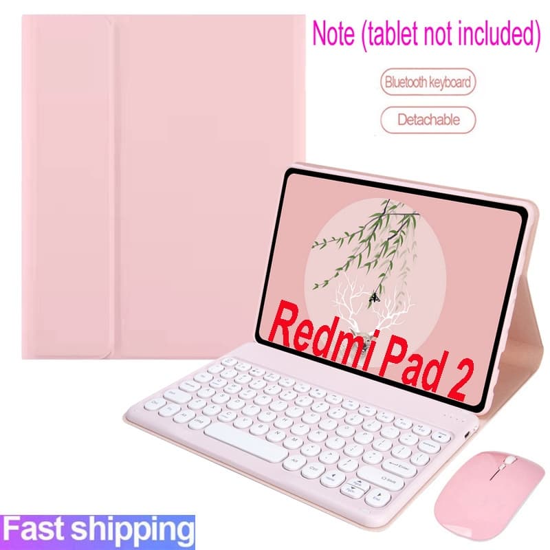 Capa Com Teclado Para xiaomi Redmi pad 2 11 , 2025 , Magnética , Sem Fio , Bluetooth , Mouse ,