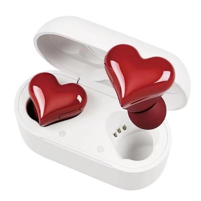 Bluetooth Sem Fio Fones De Ouvido Em Forma De Coração Mulher Fone Alta Qualidade Presente Da Menina