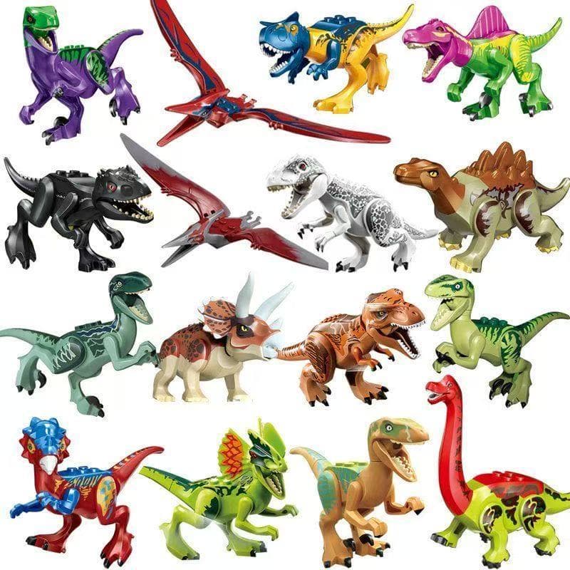 800PCS Blocos de Montar LEGO Era dos Dinossauros Tiranossauro Velociraptor Brinquedo Educativo de Montagem para Meninos
