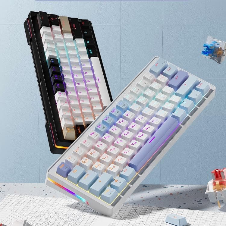 Teclado Mecânico Gamer 60% Silencioso 61 Teclas ABNT2 RGB Hot Swap Anti Ghosting Para Jogos Compatível PC Xbox PS4 Mac