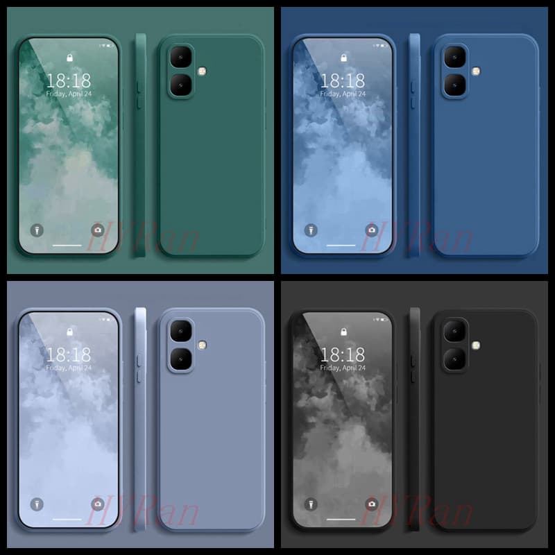 Capa infinix Smart 10/Smart9/Smart8 Pro Protetora De silicone anti-Queda De Cor Lisa Simples YT
