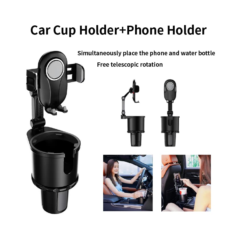 Armazenamento de carro 360o giratório suporte de copo extensor carro multifuncional prateleira de suporte para celular