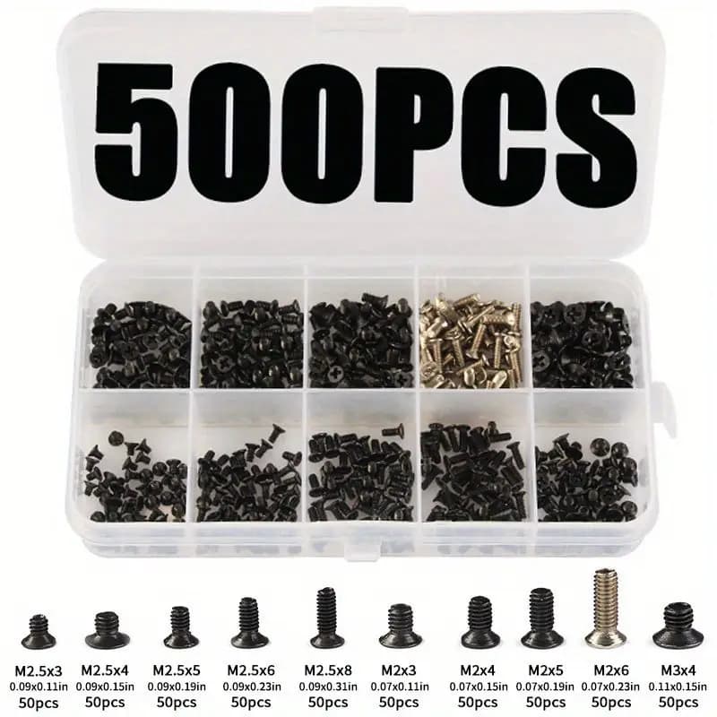 500 Peças Kit de Parafusos para Notebook