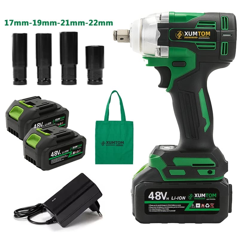 Chave De Impacto 450NM Parafusadeira Furadeira Brushless 02 Baterias 48v Dual voltage